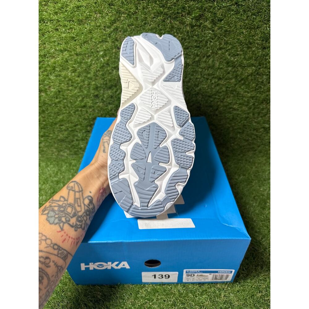 HOKA Arahi 8 Men’s 9D Low Top Lace-Up Running Sneaker White/Green 1168690 - Picture 2 of 5